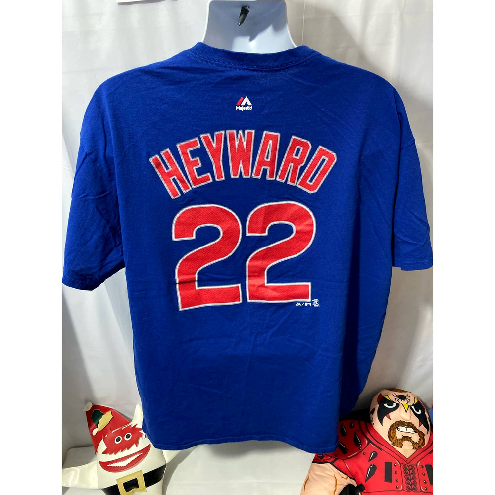 Chicago Cubs #22 Jason Heyward Adult size 2XL Blue Shirt